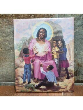 Vintage Unframed Let the Children Come Art Print 1993